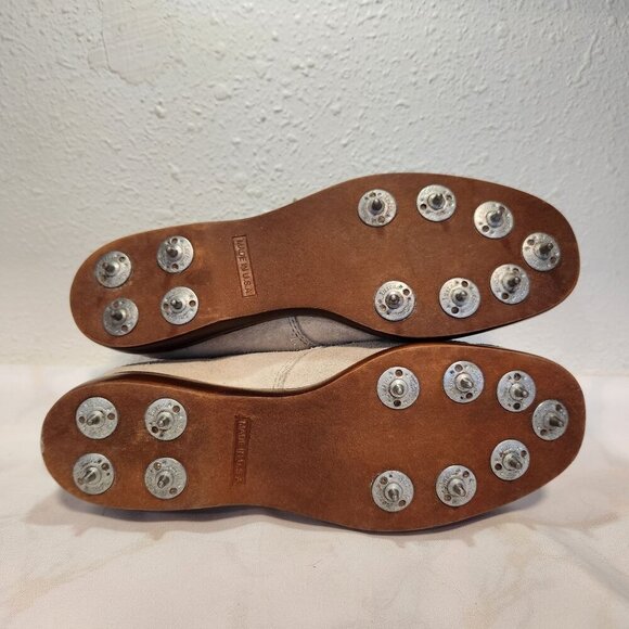 Vintage Senator‎ Suede Golf Cleats Women's 6.5M Saddle Shoe Kilties Niche *Rare* - Picture 11 of 13